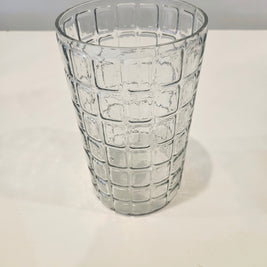 Checkered glass vase arrangement