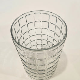 Checkered glass vase arrangement