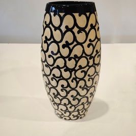 Tall black and white fashion vase arrangement