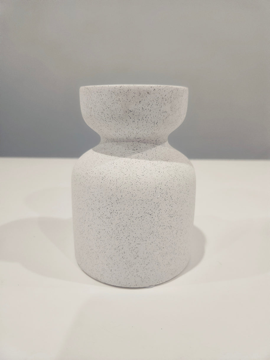 Speckled white vase arrangement