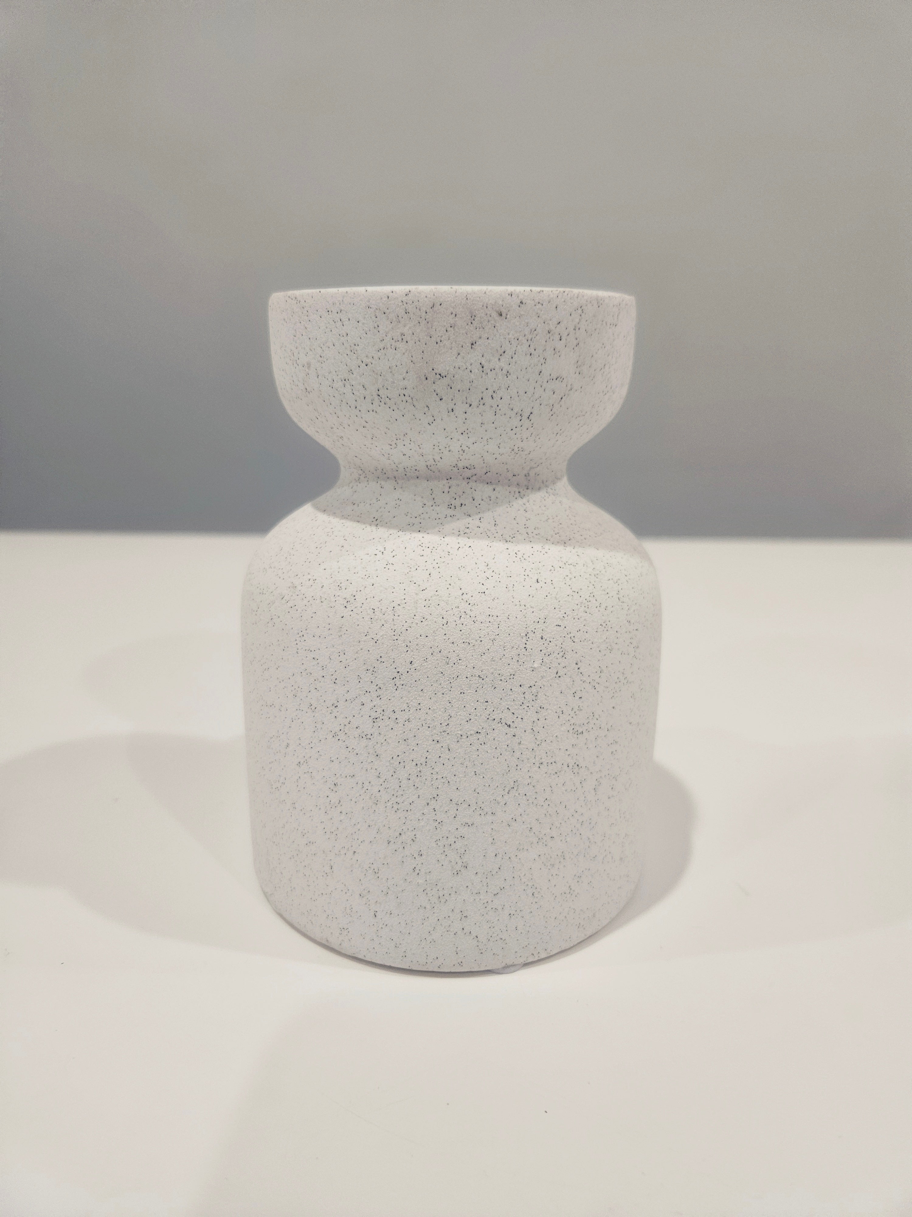 Speckled white vase arrangement