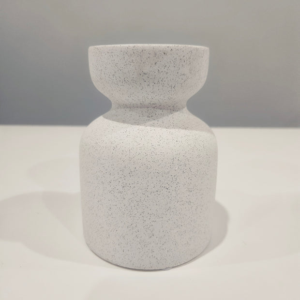 Speckled white vase arrangement