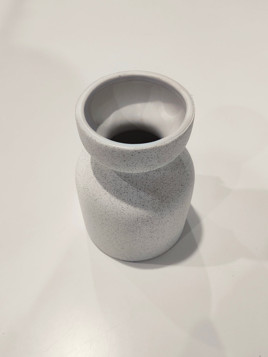 Speckled white vase arrangement