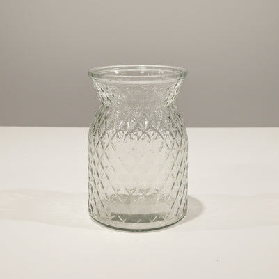 Clear glass vase