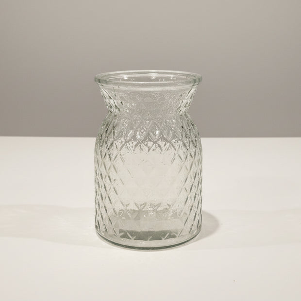Clear glass vase