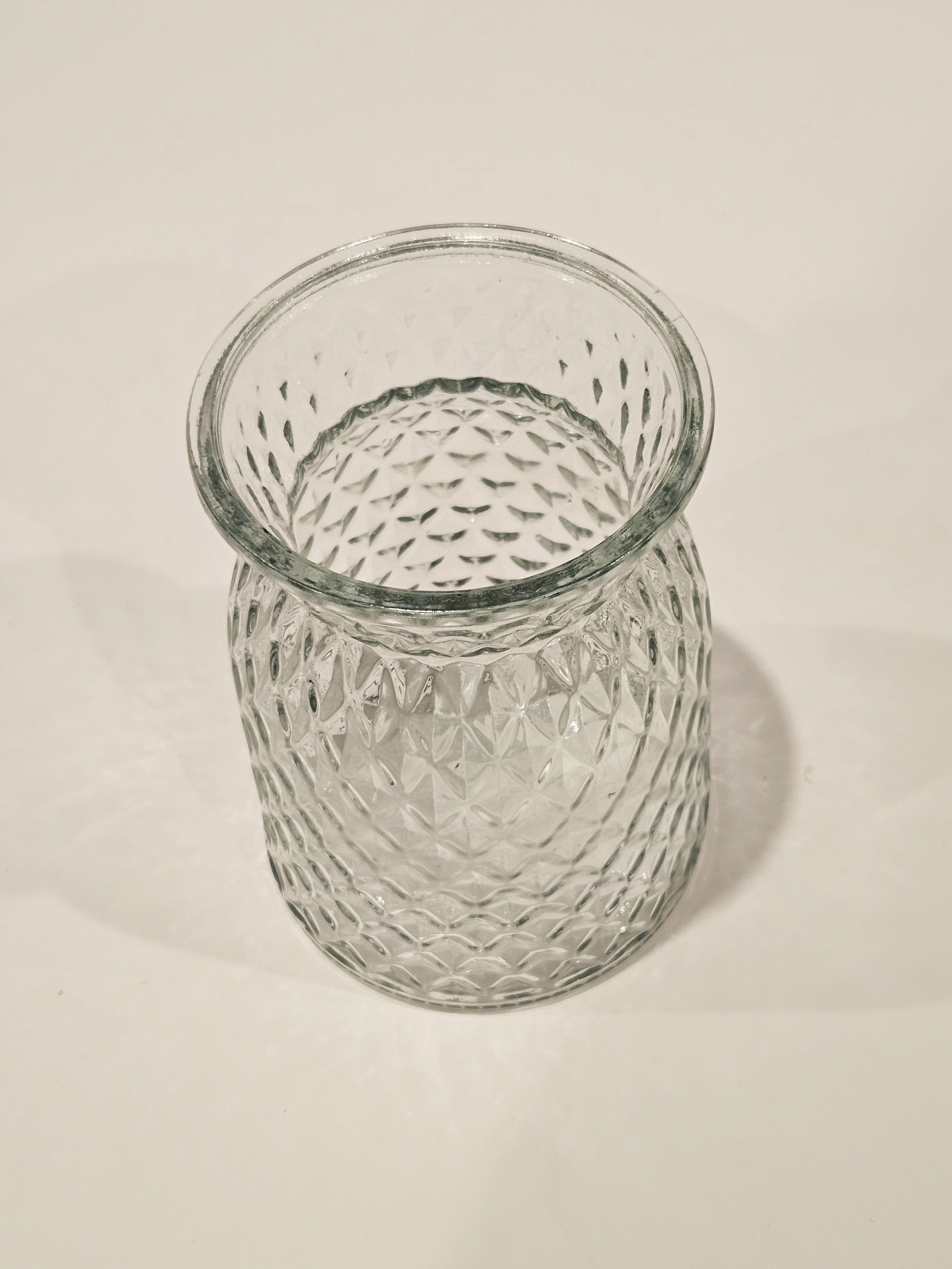 French embossed glass vase arrangement