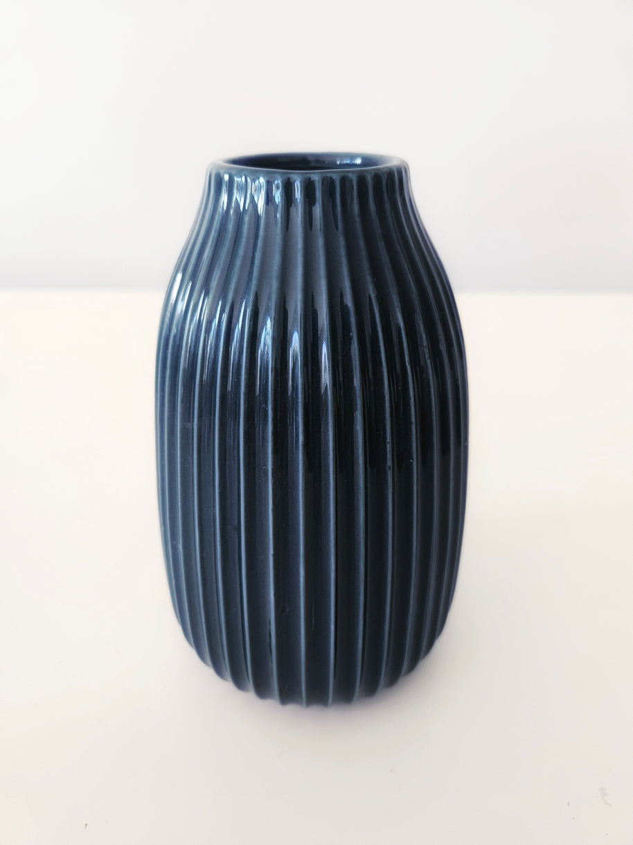 Ceramic blue green vase arrangement