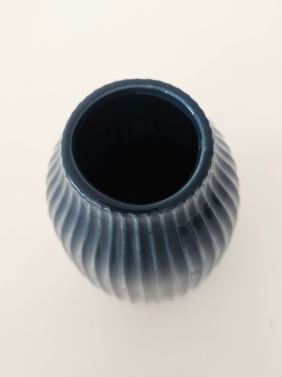 Ceramic blue green vase arrangement