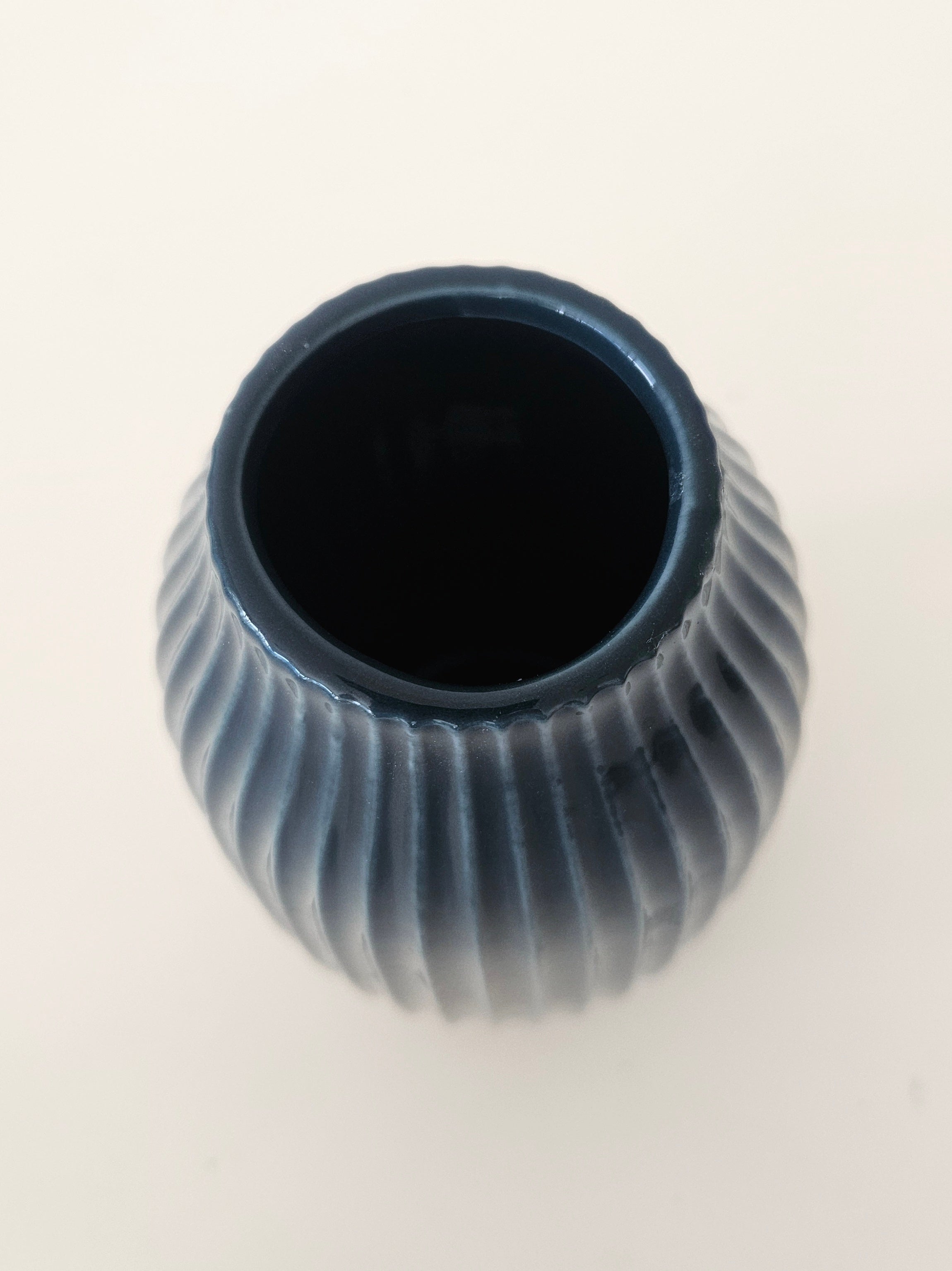 Ceramic blue green vase arrangement