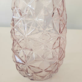 Soft pink glass vase