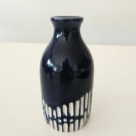 Modern blue ceramic vase arrangement