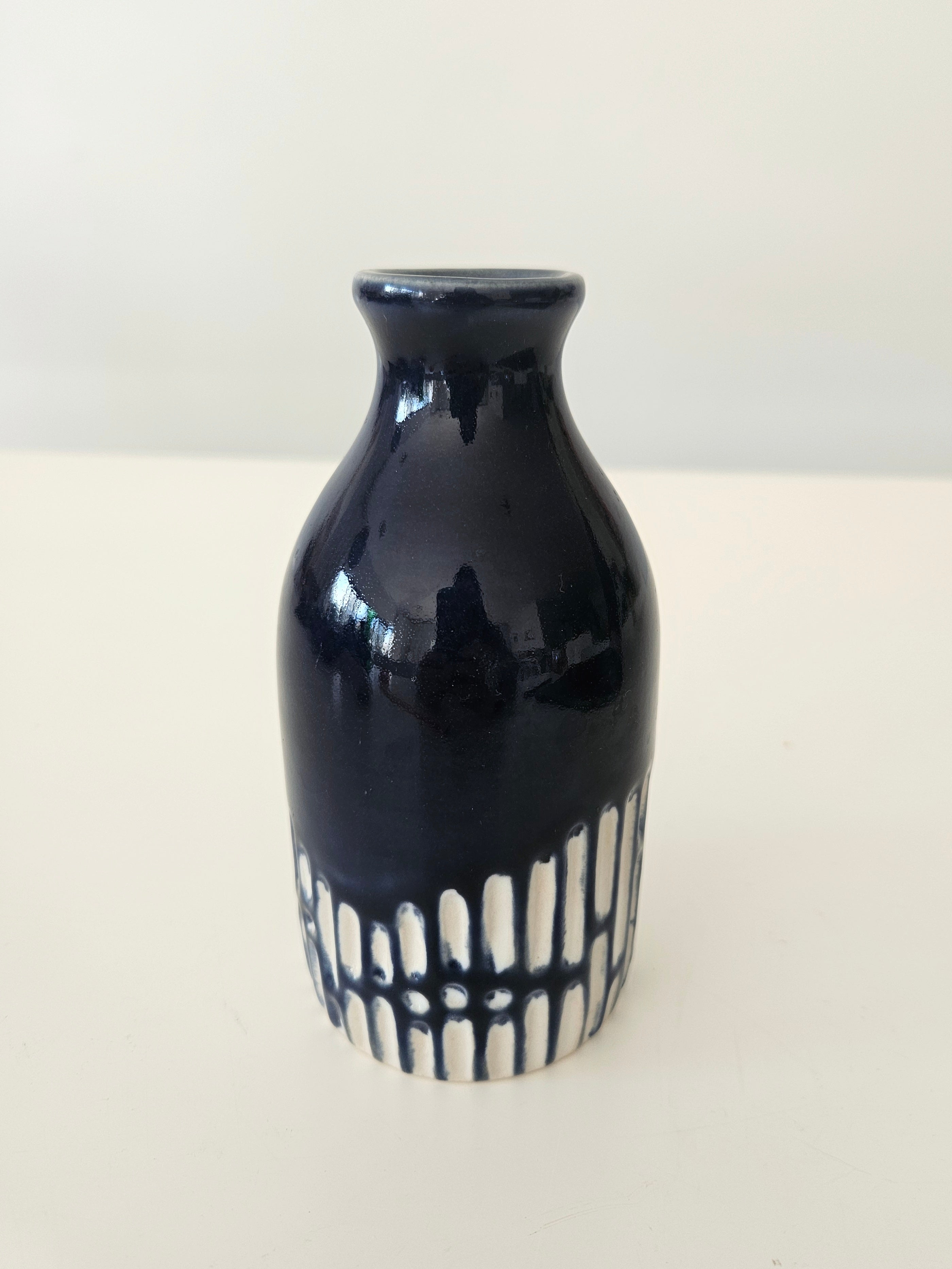 Modern blue ceramic vase arrangement