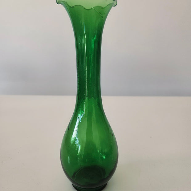 Green slimline glass vase arrangement