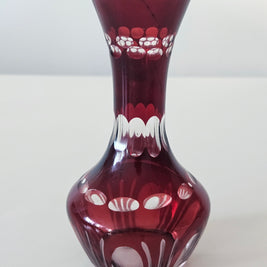 Red abstract bud vase arrangement