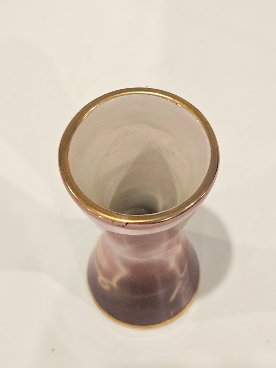 Pink fish art bud vase arrangement