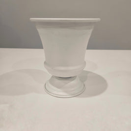 White metal urn arrangement