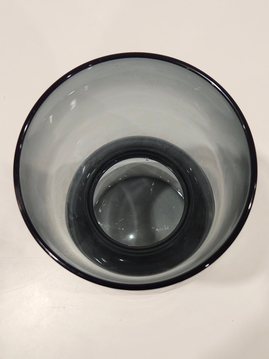 Charcoal grey glass vase arrangement