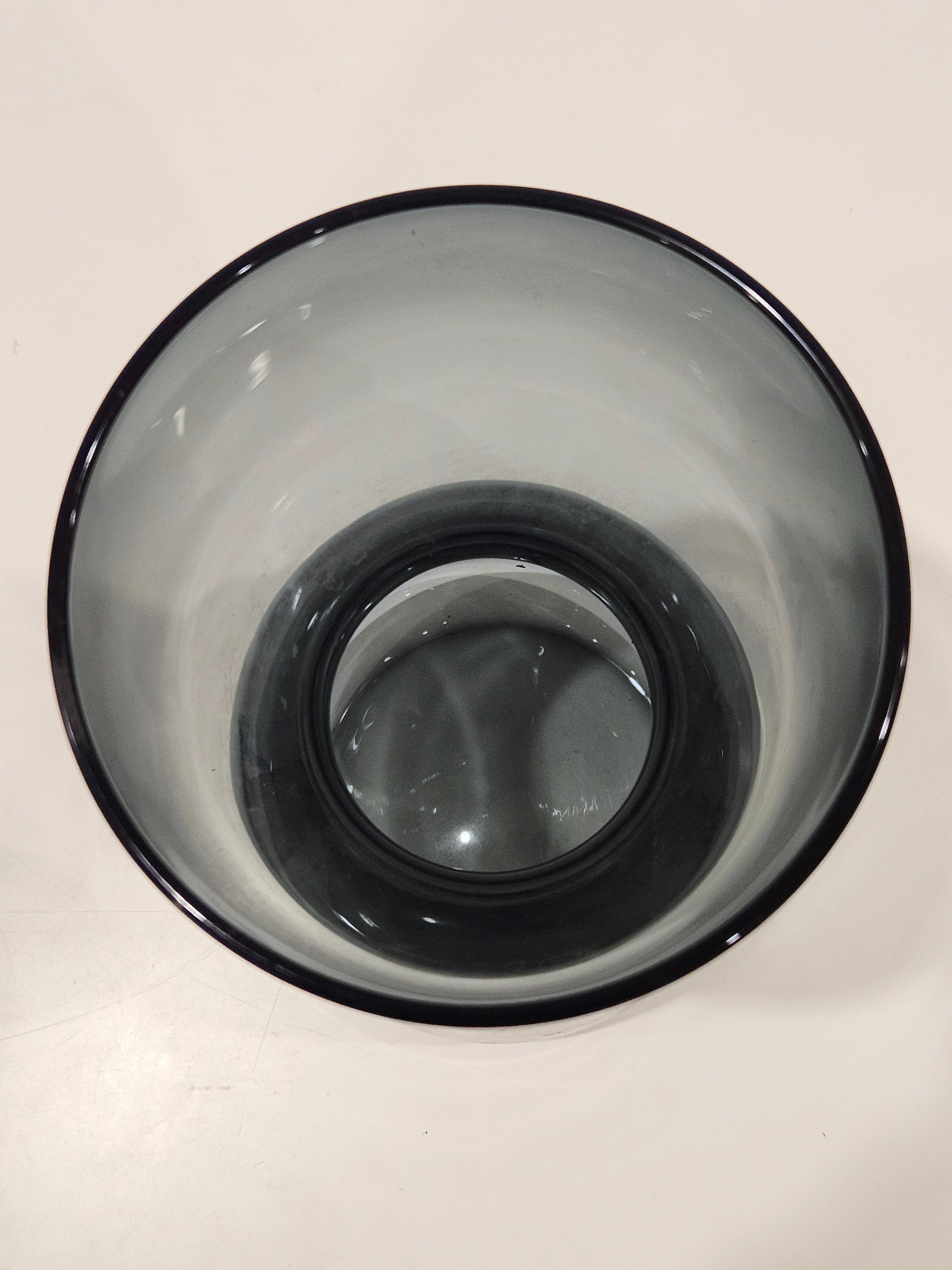 Charcoal grey glass vase arrangement