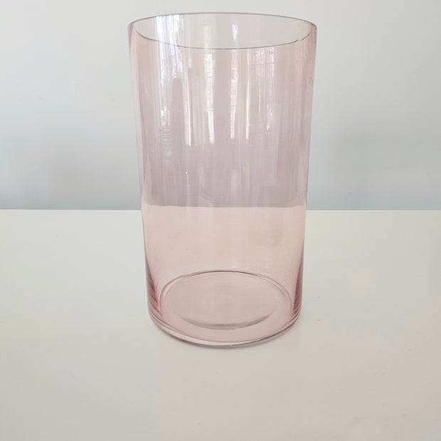 Pink cylindrical vase