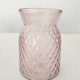 French embossed glass vase arrangement