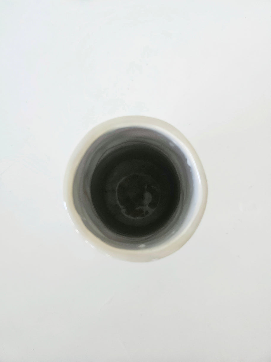 Eggshell swirl vase arrangement