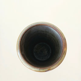top down view of ceramic pottery vase