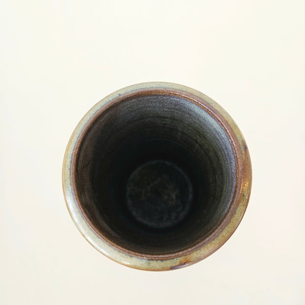top down view of ceramic pottery vase